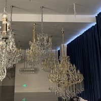 Lustre en cristal de style européen à 8 lumières pour l'éclairage intérieur, design moderne, salon, décoration de mariage