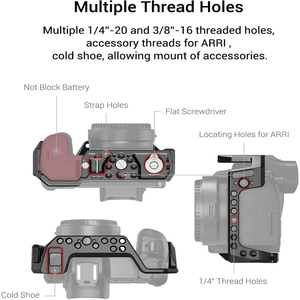 สำหรับ 2803 สำหรับ EOS <span class=keywords><strong>R</strong></span> พร้อมฐานยึดแบบ Cold Shoe และรูเกลียวสำหรับติดไมโครโฟน Magic Arm ต่อกับเคสกล้อง - Product Image 6