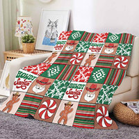 Manta de Franela Suave de Felpa con Diseño de Vaquero del Oeste, Muñeco de Nieve y Botas para Halloween y Navidad, Ideal para Sofá, Cama y Descanso en Días Festivos