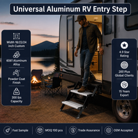 Marches de camping-car en aluminium de précision, robustes, pliables et rétractables, OEM ODM, directement de l'usine