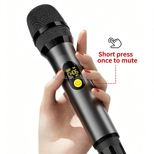 Taşınabilir 1 ila 2 UHF Kablosuz Karaoke Mikrofonu Ev Partileri/performanslar/konuşmalar/DJ/açık hava etkinlikleri için Kablosuz El Tipi Mikrofon Hoparlör - Product Image 4