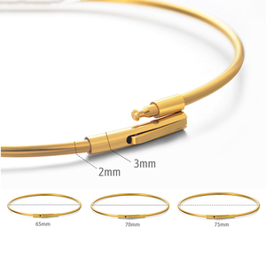 BINSHUO all'ingrosso gioielli personalizzati in acciaio inossidabile placcato oro titanio acciaio apertura filo apribile bracciali elastici con fibbia - Product Image 6