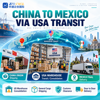 Transit de fret Mexique via les États-Unis, consolidation multi-fournisseurs depuis la Chine avec livraison LCL porte-à-porte