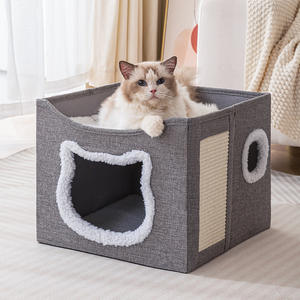 Petop Ottoman de Rangement Moderne pour Animaux de Compagnie, Lit Pliable pour Chat, Meuble Confortable pour <span class=keywords><strong>Chien</strong></span> d'Intérieur, <span class=keywords><strong>Banc</strong></span> pour Petits Animaux, Siège Robuste - Product Image 5