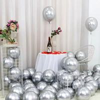 Ballons en latex et feuille d'aluminium ronds de 10 pouces, couleur unie, pour décoration de mariages romantiques et fêtes, fournisseur de décorations de festivals en gros