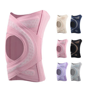 Genouillères de sport en nylon souples et élastiques, protection de la rotule absorbant les chocs pour la course à pied - Product Image 1