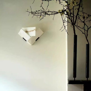 Lampe murale de chevet LED <span class=keywords><strong>PIERRE</strong></span> CHAREAU en fer avec abat-jour en marbre naturel pour chambre à coucher, éclairage géométrique créatif pour couloirs et escaliers - Product Image 4