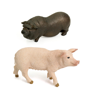 BEFLY Juguetes de <span class=keywords><strong>Animales</strong></span> de <span class=keywords><strong>Granja</strong></span> de Plástico, Caballo, Cerdo, Modelo de Animal Doméstico Sólido de PVC - Product Image 4