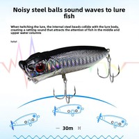 Leurre de surface The Brave, leurre dur ABS Wave Crawler, imprimé phosphorescent, pour la pêche au Black Bass, 7cm 115g