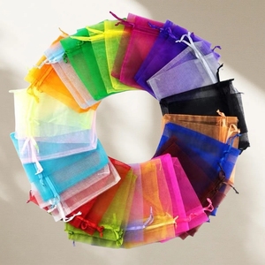 Stock Organza Cordon Pochette Cadeau Maille Bijoux Sac de Rangement pour Bagues Boucles d'Oreilles Bracelets Colliers Emballage Cosmétique Impression - Product Image 3