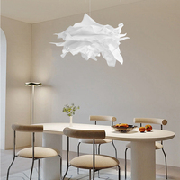 Lampes suspendues en papier bricolage faites à la main abat-jour blanc chambre Restaurant nuage suspension lampe décoration en papier