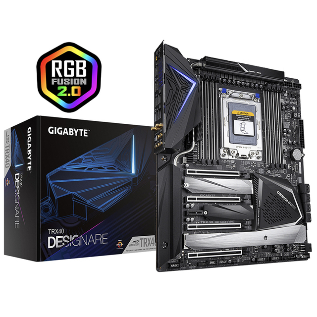 Used GIGABYTE AMD TRX40 DESIGNARE Motherboard with AMD TRX40 Chipset Supports 3rd Gen AMD Ryzen Threadripper CPU Motherboard