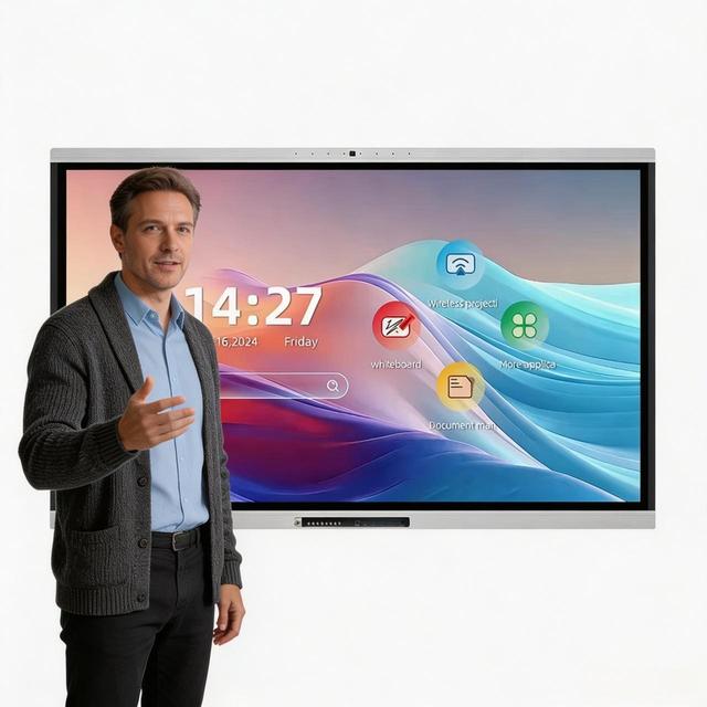 EIBOARD Z Series 65 Inch Digital Interactive Whiteboard 4K LED 13MP Built in Camera Android Touch Screen Huddle Room OEM