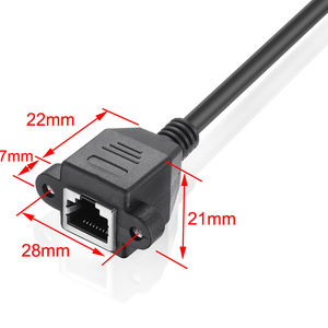 Bochara <strong>Cat</strong> <strong>5</strong> RJ45 Male to Female <strong>Ethernet</strong> LAN <strong>Network</strong> Extension Cable With Screw Panel Mount 30cm 60cm 100cm 150cm 2m 3m 5m - Product Image 5