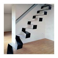 Kit d'escaliers flottants droits Prima Kits de boîtiers d'escalier modulaires avec bandes de roulement en bois