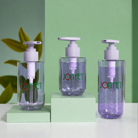 Bouteille Pompe Ronde en PET Blanc Prête à l'Expédition 150ml 300ml pour Shampoing, Gel Douche, Savon Liquide, Soins de la Peau, Emballage Beauté