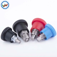 Veich VCN218-BM/MBN Plastik+Baja Tahan Karat Plunger Pengindeks Tombol Merah Biru Hitam Tipe Pengembalian Pin untuk Penggunaan Mesin Ukuran Kustom