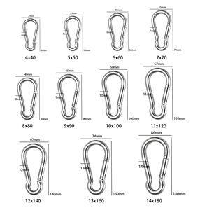 Sản Xuất Mạ Kẽm M4-M12 Mùa Xuân Snap Móc Con Chó Dây Xích Mùa Xuân Móc Bạc Nhỏ Kim Loại Móc - Product Image 3