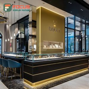 Fabricante de Vitrinas Modernas para Joyería, Exhibidores de Vidrio con Marco de Madera para Mostrador de Centro Comercial - Product Image 2