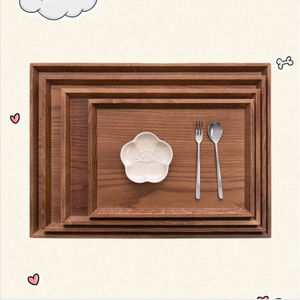 Plateau de service de luxe en bois de frêne KRWT-1005 290*200 avec base antidérapante pour hôtel, restaurant, usage domestique et commercial - Product Image 1