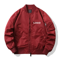Vestes de baseball sportives pour hommes Veste de vol d'automne de conception personnalisée OEM Veste de bombardier de moto pour hommes