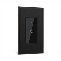 Nouveau design 2026 – Interrupteur mural tactile intelligent Wi-Fi Tuya 4 gangs 10A pour la domotique (norme US)