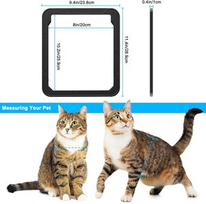 <span class=keywords><strong>Porte</strong></span> pour animaux <span class=keywords><strong>de</strong></span> compagnie à verrouillage magnétique Écran coulissant automatique ABS durable pour chats et chiens - Product Image 4