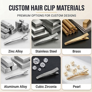 <span class=keywords><strong>Barrettes</strong></span> à <span class=keywords><strong>cheveux</strong></span> en alliage de zinc 3D personnalisées Mosen, <span class=keywords><strong>barrettes</strong></span> en strass plaquées argent, marque OEM exclusive personnalisée - Product Image 2