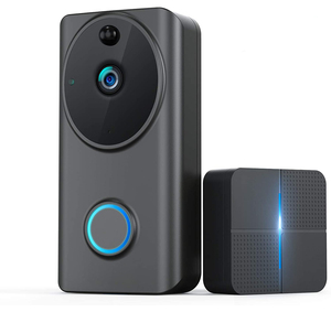 Videoportero inalámbrico Wifi Alexa 1080P FHD Cámara de timbre de puerta de seguridad para el hogar con timbre interior Batería - Product Image 1