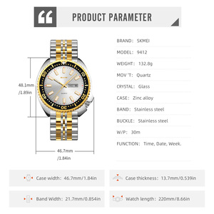 Reloj de Pulsera de Cuarzo de Lujo para Hombre con Logotipo Personalizado OEM/ODM, Correa de Acero Inoxidable, Analógico, Sumergible, a la Moda, Venta al por Mayor - Product Image 6