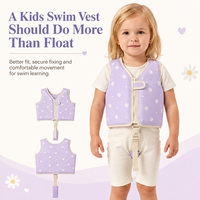 Gilet de natation personnalisé en néoprène pour enfants, gilet de flottaison avec fermeture éclair frontale et sangle anti-remontée pour l'entraînement à la natation