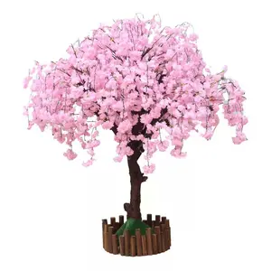 O-T004 الزفاف الجدول محور زخرفة شجرة الحرير الاصطناعي الكرز زهر شجرة الوردي شجرة المركزية لموائد العرسة