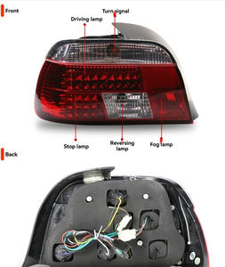 Luz Trasera para <span class=keywords><strong>BMW</strong></span> <span class=keywords><strong>Serie</strong></span> 5 E39 (1995-2000) Luces Traseras LED Modificadas Luces de Freno y Ensamblaje de Luz Trasera con Intermitentes - Product Image 1