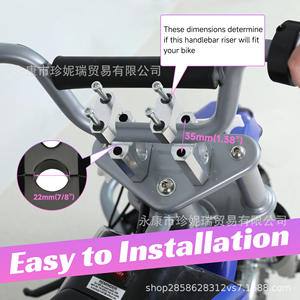 ชุดยกแฮนด์มอเตอร์ไซค์อะลูมิเนียม Zhen Nirui ขนาด 22.2 มม. 3/8 นิ้ว สำหรับรถออฟโรด 50-125 ซีซี ซ่อมแซมและอัพเกรด ทนทาน - Product Image 5