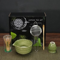 Bol à matcha en céramique, ensemble de préparation du matcha de style japonais, fouet en bambou à 100 brins, cérémonie du thé de la dynastie Song