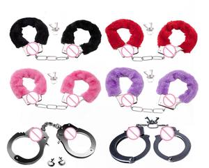 Brinquedos Sexuais SM Algemas de Metal Pelúcia Acessórios de Cosplay para Jogos Sexuais Adultos Brinquedos para Casais - Product Image 4