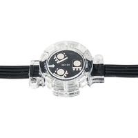 SHIJI Nouvelle Conception Lumières de Noël Permanentes sur Rail Noires 30mm RGB 2818 LED Pixel Light IP67 Étanche Extérieur Source de Lumière Ponctuelle