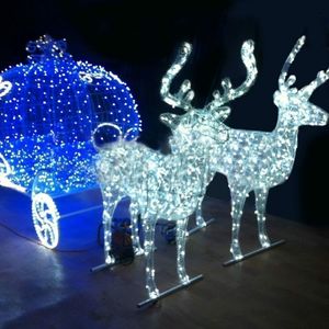 Renne LED avec traîneau-Décoration lumineuse de Noël pour l'extérieur - Product Image 3