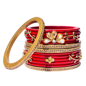 ชุดกำไลข้อมือลูกปัดประดับคริสตัลสีแดงเข้มแบบราชวงศ์ งานฝีมือระดับพรีเมียม ดีไซน์เนอร์ ดันตา เจมส์ เหมาะสำหรับงานหมั้น งานครบรอบ และโอกาสพิเศษแบบดั้งเดิม - Product Image 3