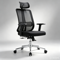 Fauteuil de bureau exécutif à dossier haut, ergonomique, réglable en hauteur, pivotant, avec cadre blanc et assise en tissu maillé, design moderne pour la maison