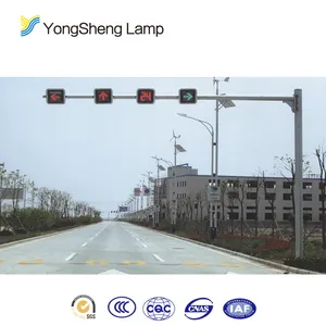 Tiang Pemantauan Kamera Jalan dan Jalan, Sinyal Lalu Lintas Jalan Baja 7 Meter 6 Meter 8 Meter