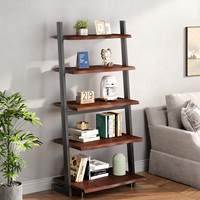 Estantería de Madera Maciza de Diseño Simple, Venta al Por Mayor de Fábrica, Librería de 3/4/5 Niveles