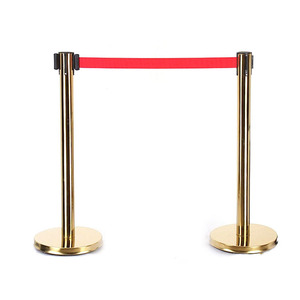 Jessubond Metal Traffic Barrier Railing Stand <strong>Stanchion</strong> Stainless Steel Queue Pole Crowd Control <strong>Post</strong> <strong>Stanchion</strong> Retractable <strong>Belt</strong> - Product Image 4
