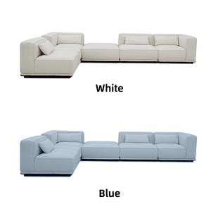 Canapé modulaire <span class=keywords><strong>EVERGO</strong></span> pour salon, appartement, hôtel, canapé nuage doux, style nordique blanc, 6 places - Product Image 3