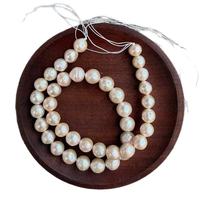 Perles d'eau douce Edison naturelles colorées rose-violet de 40 cm, 9-11 mm, pour la création de colliers DIY
