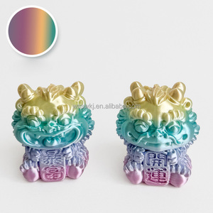 León de la Fortuna y la Riqueza, Figura de Juguete de Simulación Personalizada Impresa en 3D, Estilo Nacional, Tendencia, Regalos Auspiciosos, Pequeños Regalos, Plástico PVC para Coche - Product Image 6