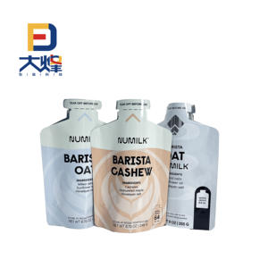 DF personalizado alta barrera en forma de colorido <span class=keywords><strong>barista</strong></span> OAT <span class=keywords><strong>leche</strong></span> líquida PA nylon bolsa de pie - Product Image 2