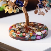 Arbre à Argent Décoratif en Cristal Naturel pour la Maison, Ornement de Bureau, Arbre de la Prospérité Coloré, Vente en Gros