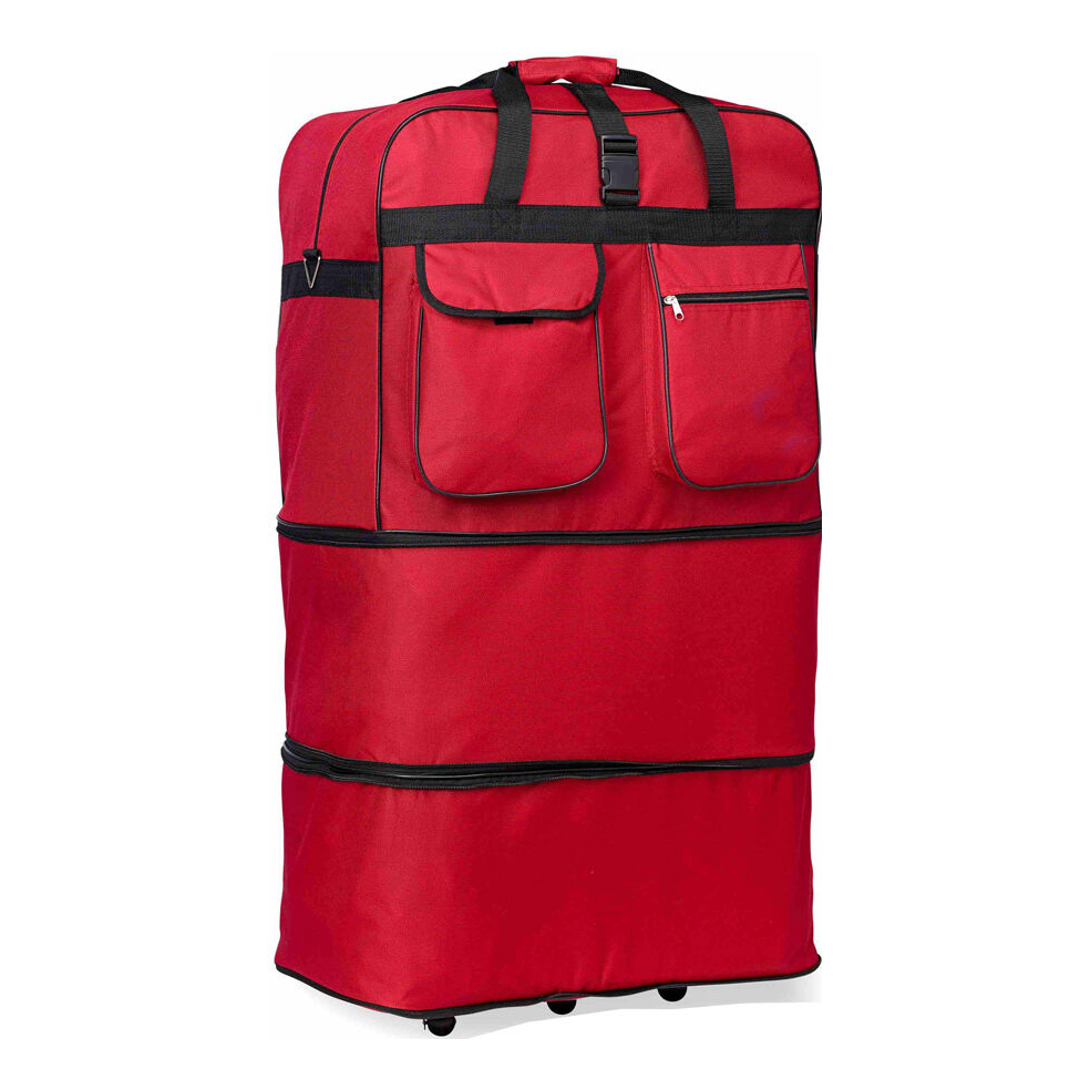 Sac en polyester de grande capacité, valise pliable et extensible, à roulettes, polochon pour voyage, 55, 30, 36, 40 pouces, 600D