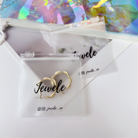 Bolsa de PVC con Cierre Hermético Personalizada de Alta Calidad para Empaque de Aretes Pequeños, Bolsa de Plástico Esmerilado con Cierre y Logotipo Impreso para Joyería